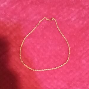 Elegant  10kt Gold Rope Chain Necklace